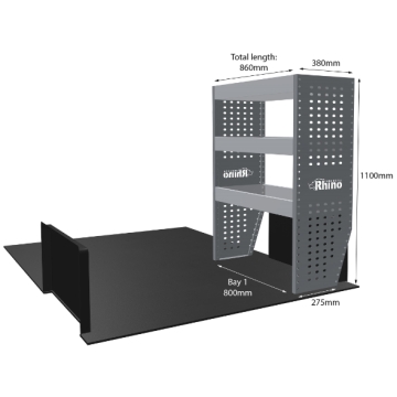 MR4 Express Range For Fiat Scudo- One Bay - Shelves only