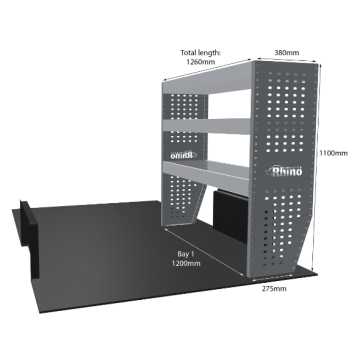 MR4 Express Range For Fiat Scudo- One Bay - Shelves only