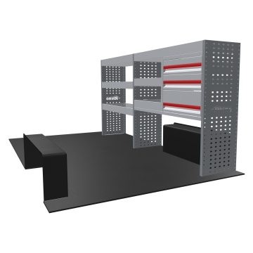 MR4 Express Range For L2H1 Renault Trafic 2014- Two Bays - Drawers + Shelves