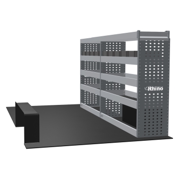 MR4 Express Range For Renault Trafic L2H1- Two Bays - Top Tray configuration with matting