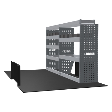 MR4 Express Range For Volkswagen T6 L1H1- Two Bays - Top Tray configuration with matting