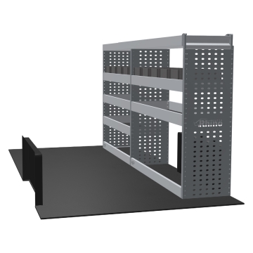 MR4 Express Range For Volkswagen T6 L2H1- Two Bays - Top Tray configuration with matting