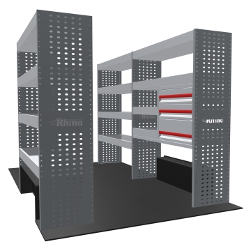 MR4 Express Range For L2H2 Ford Transit 2014 - Rear-Wheel Drive - Full Configuration - Drawers + Shelves