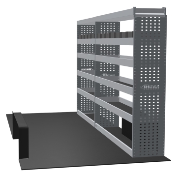 MR4 Express Range For Ford Transit L3H3 - Front-Wheel Drive - Two Bays - Top Tray configuration with matting