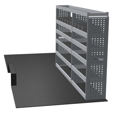 MR4 Express Range For Ford Transit L4H3 - Two Bays - Top Tray configuration with matting