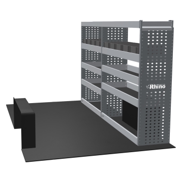 MR4 Express Range For Mercedes Sprinter L1H1- Two Bays - Top Tray configuration with matting