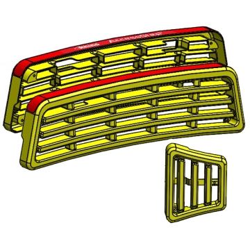 Plastic Tread Replacement Kit (Triple Yellow Step)