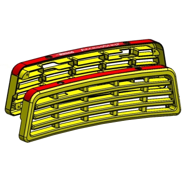 Plastic Tread Replacement Kit (Twin Yellow Step W/ Reverse Sensor Holes)